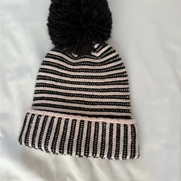 Kate Spade Black and White Striped Hat - Picture 3 of 3